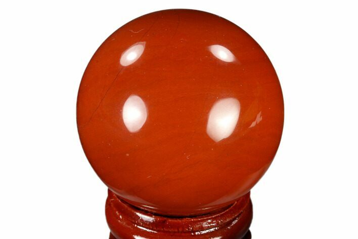 Polished Red Jasper Sphere - Brazil #116028